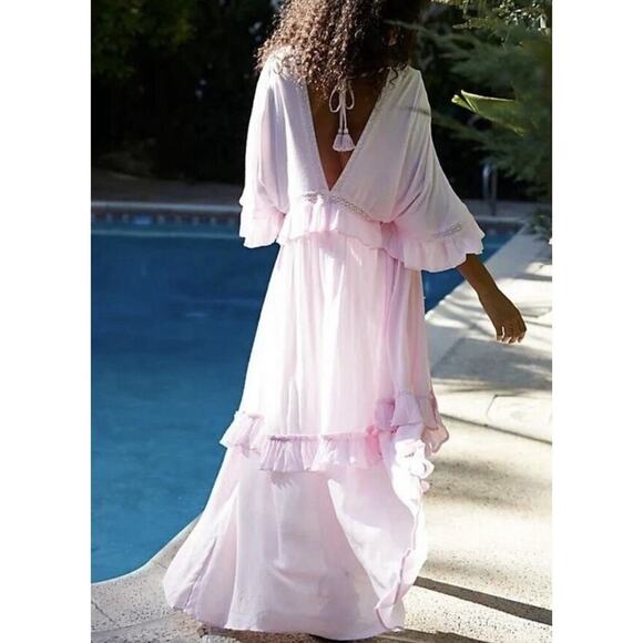 Free People Paradiso Maxi Dress in Pink Rose Size Small - Picture 3 of 9